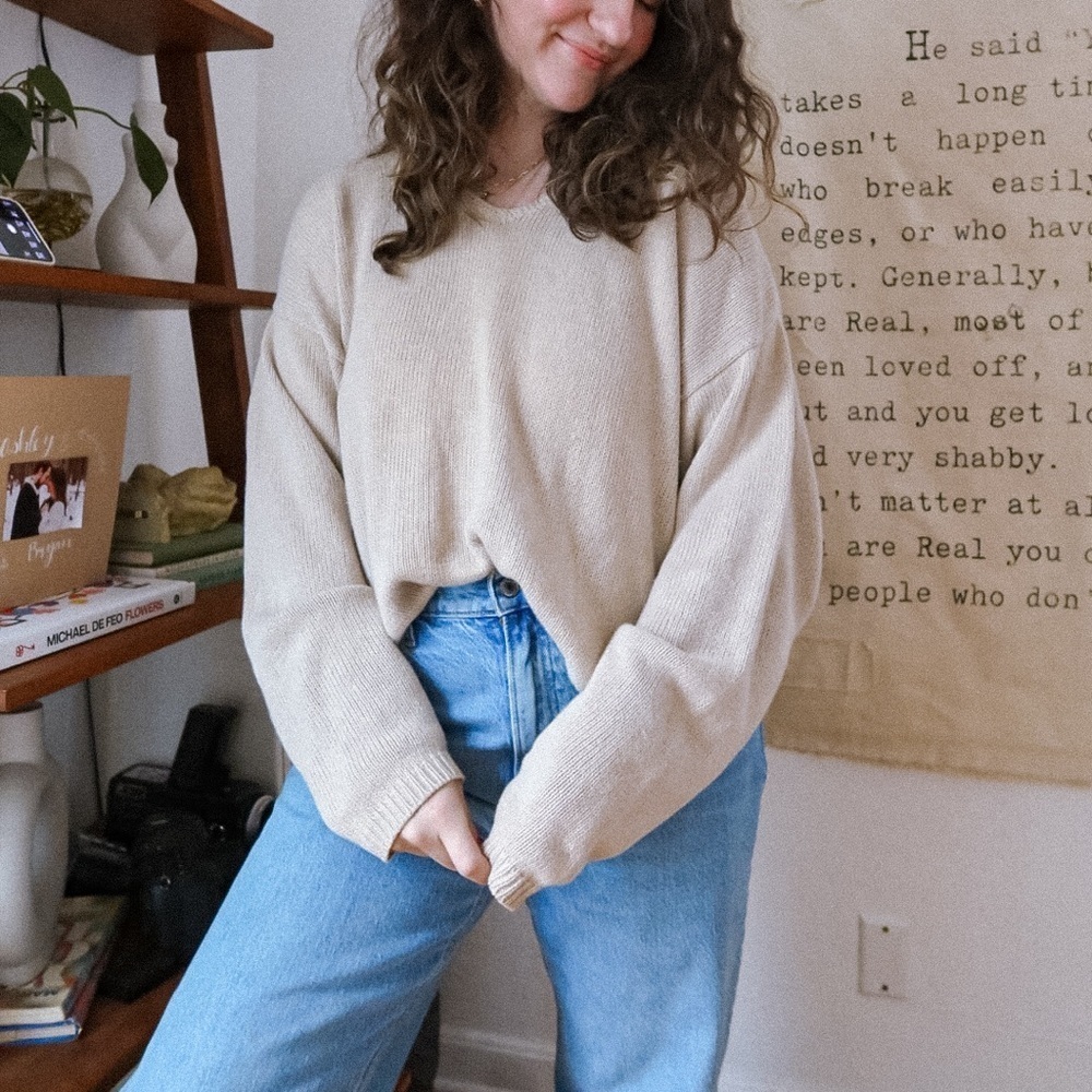 Christopher & Banks Ramie/Cotton Sweater | large